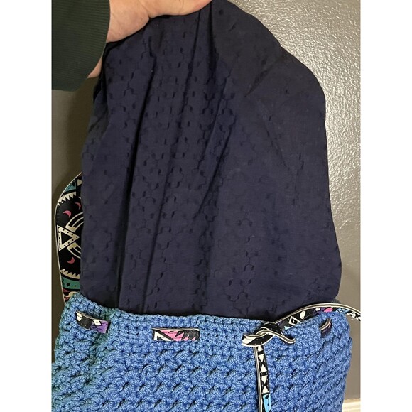 Handmade Crochet Backpack Womens Boho Knit Aztec Tribal Bag Unique Festival - Picture 9 of 11